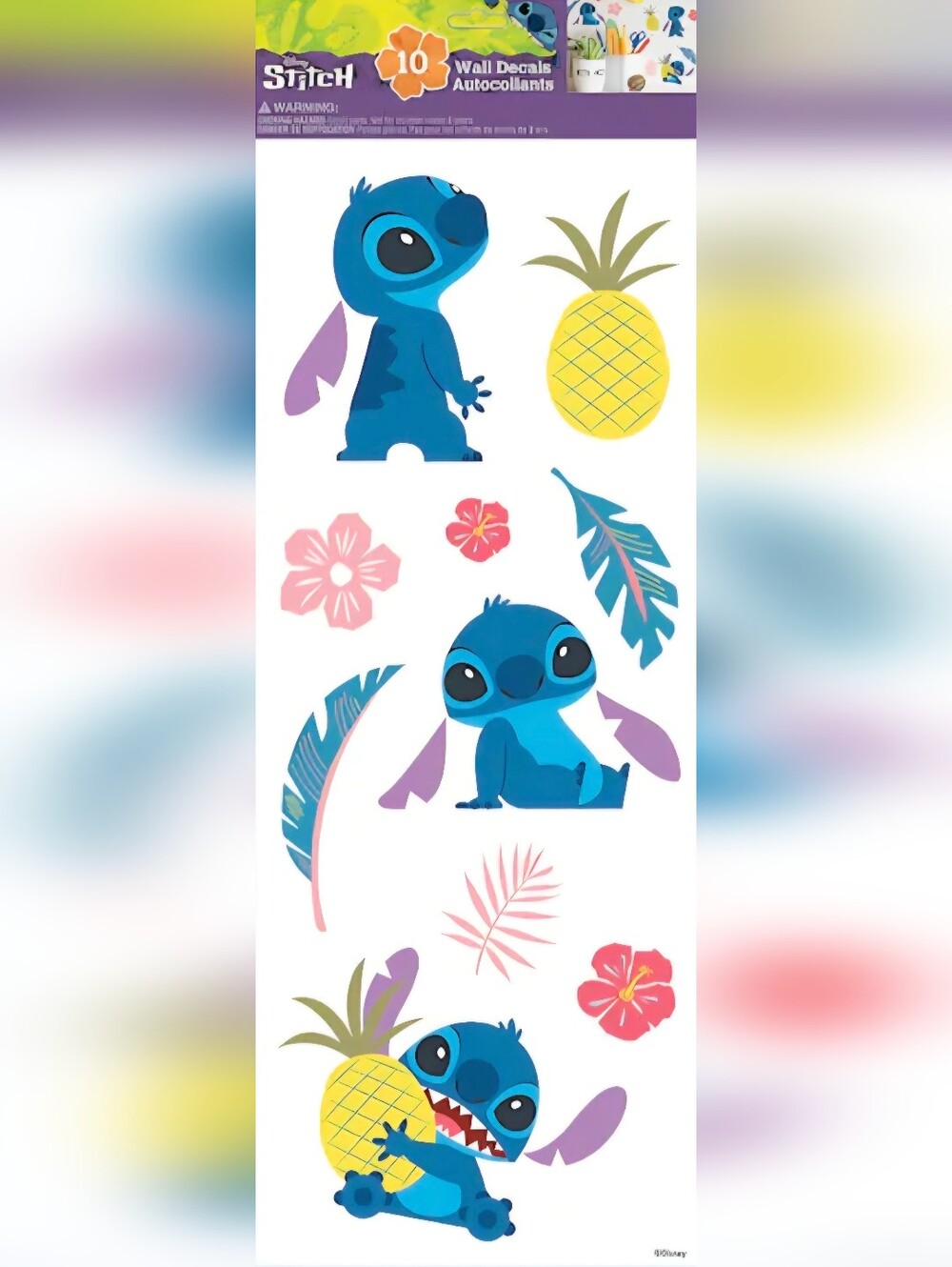 Disney's STITCH Wall Decal Stickers, 10 Assorted Designs - For Rooms & Parties